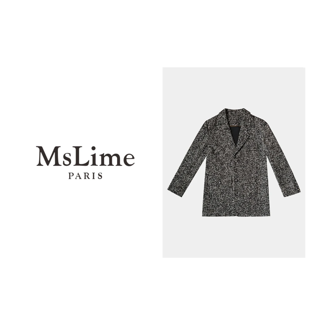 王嬛嬛MsLime25复古腔调‘’年新款时尚气质羊毛外套 HC2D3395