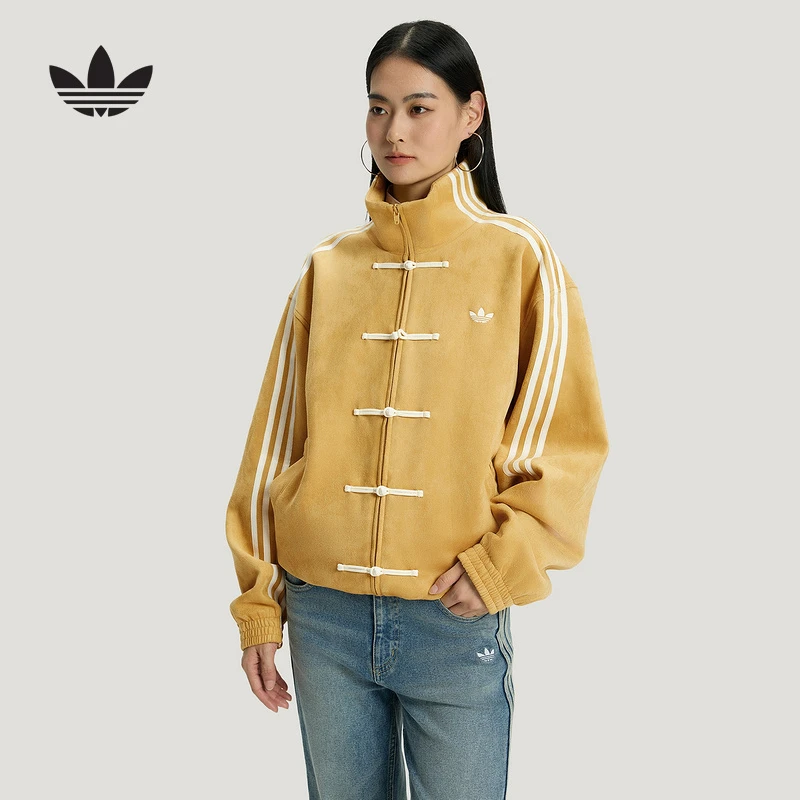 adidas/阿迪达斯三叶草2026春中性潮流宽松复古太空棉外套 KT3851