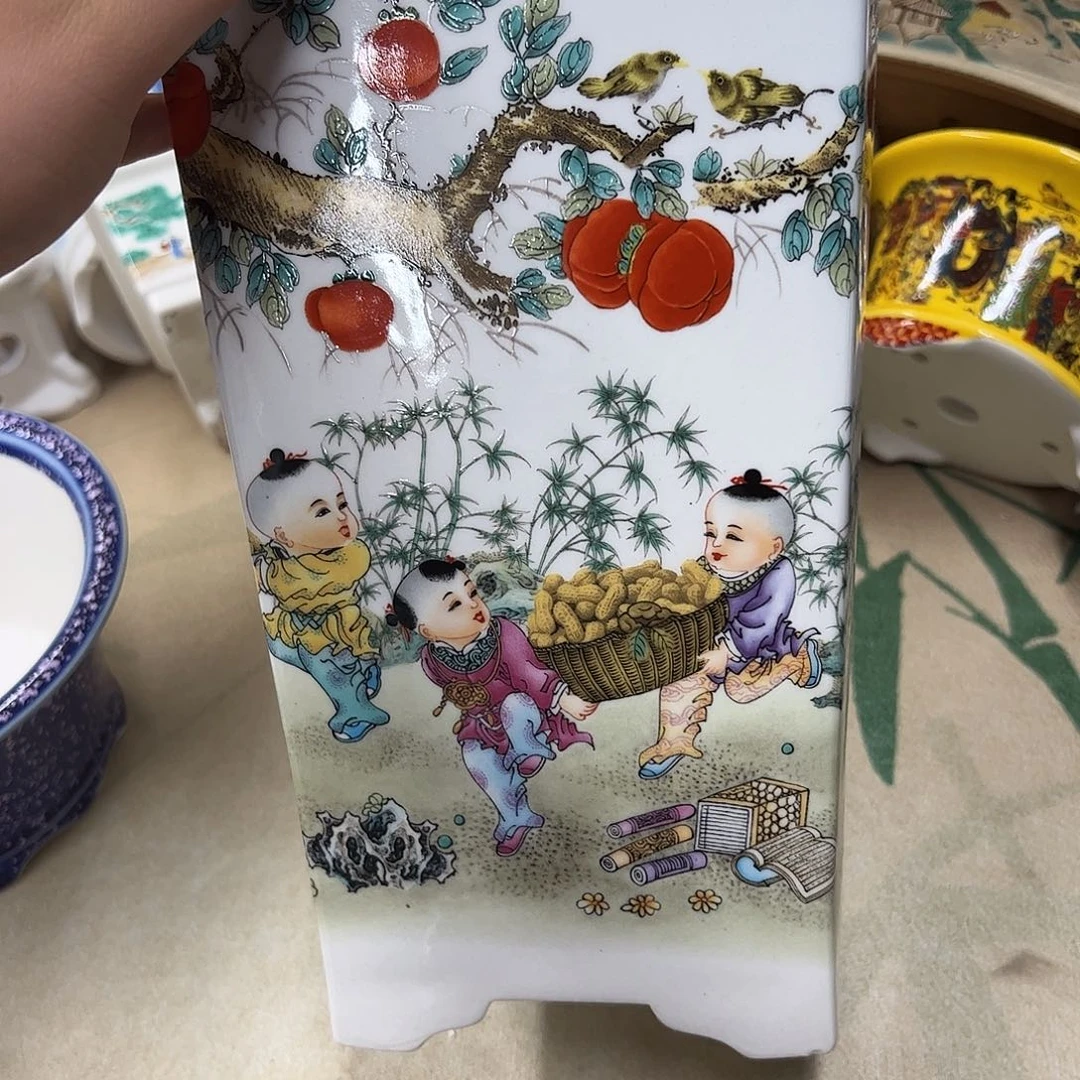 紫砂花盆欣*274号瑕疵17/25cn小裂纹介意勿拍