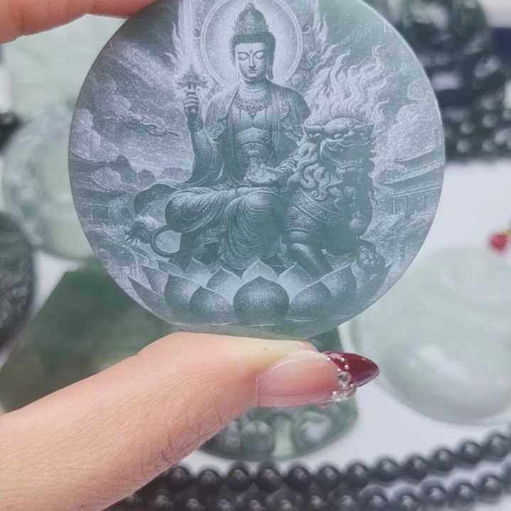 翡翠颈饰未镶嵌天然的A货翡翠多样性发货