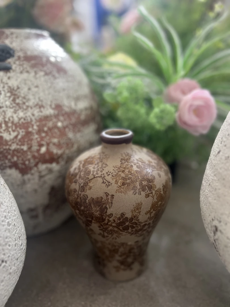 陶瓷花瓶复古侘寂风花瓶可水培插花