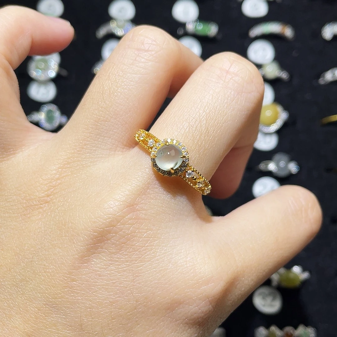 翡翠未镶嵌戒指戒指