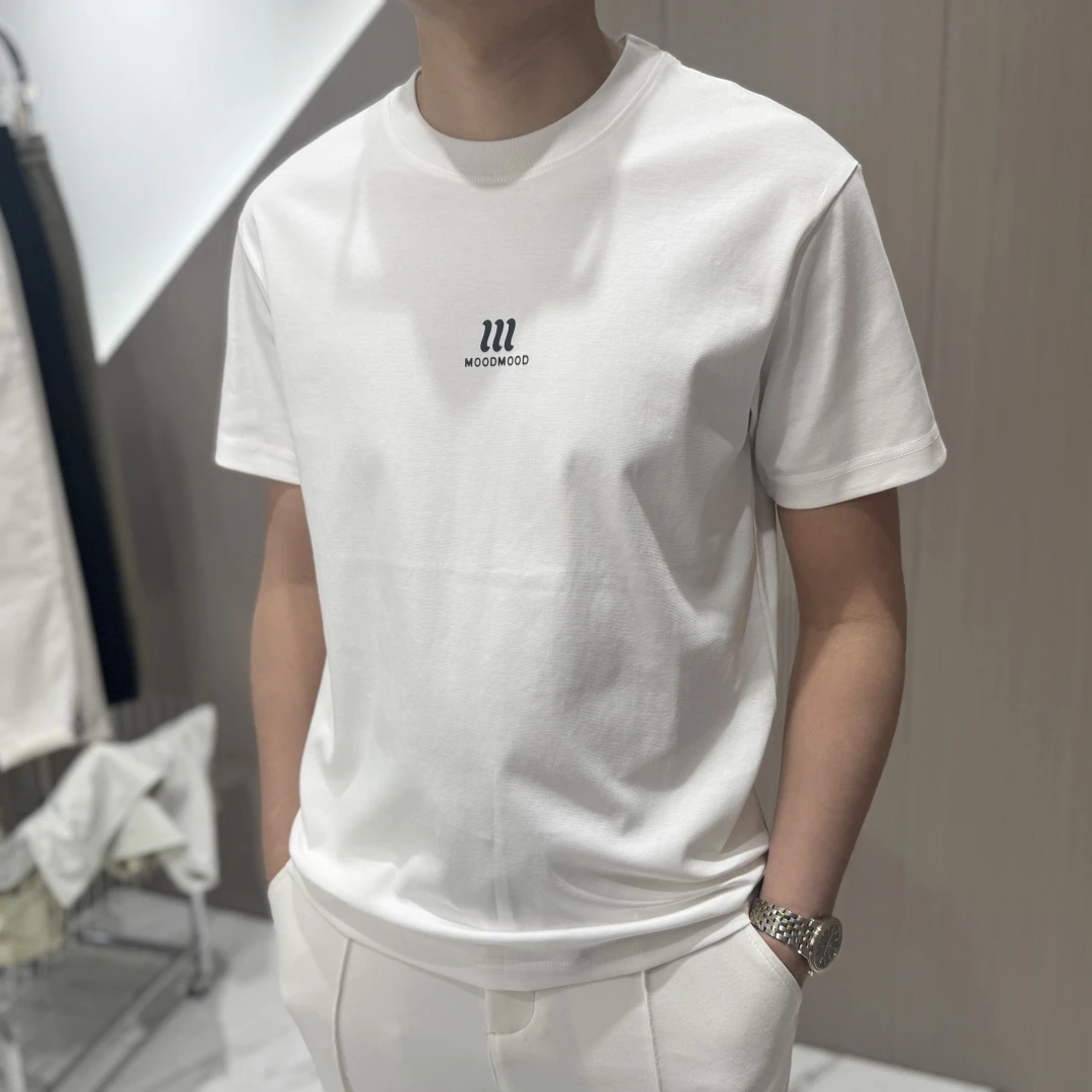 2025夏季新款 男士t恤 时尚简约百搭短袖 男士圆领短袖t恤半袖