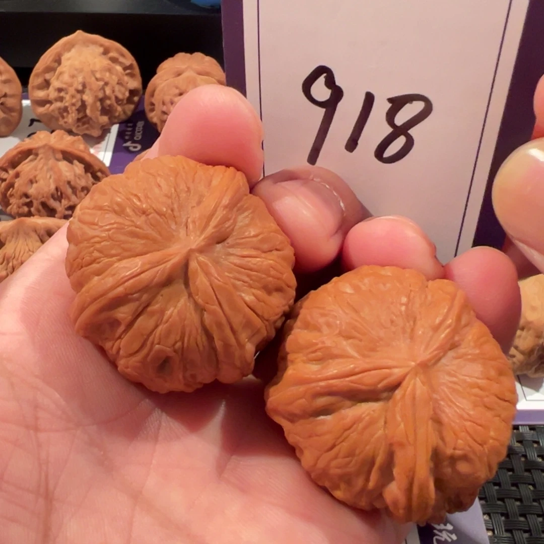 文玩核桃把件全品平谷元宝三棱38尺寸918号