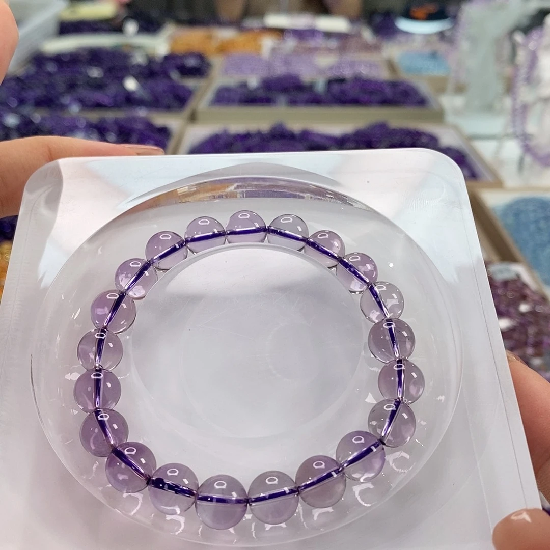 未镶嵌手链水晶玻利维亚紫水晶9m