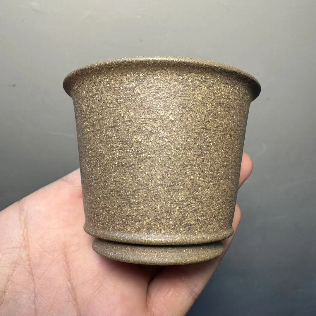 宜兴紫砂壶黄龙山原矿泥料松花青段兰花杯120CC