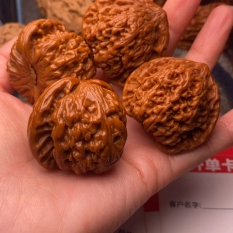 把件文玩核桃星和白狮子