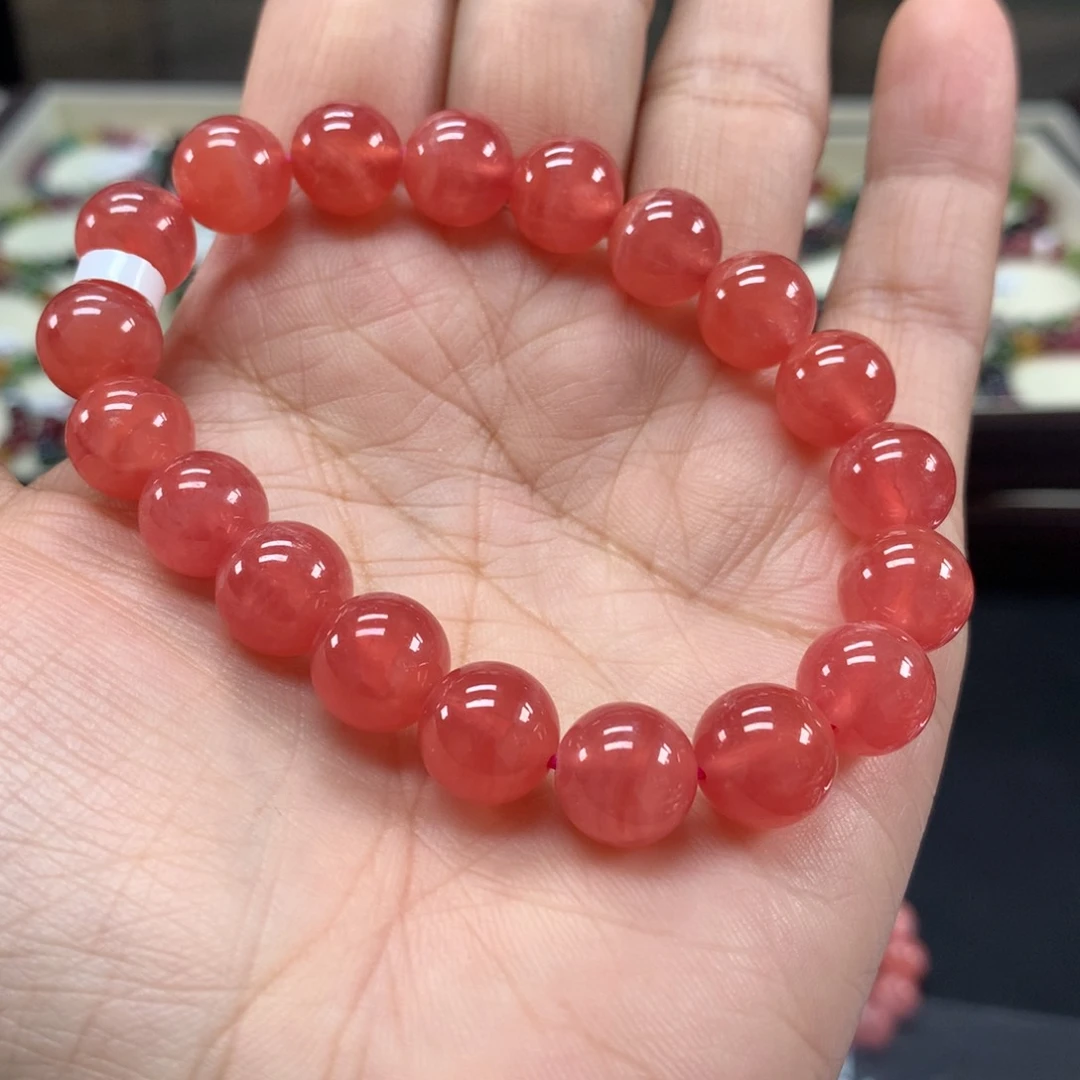 菱锰矿（红纹石）未镶嵌手链西*10.5左右