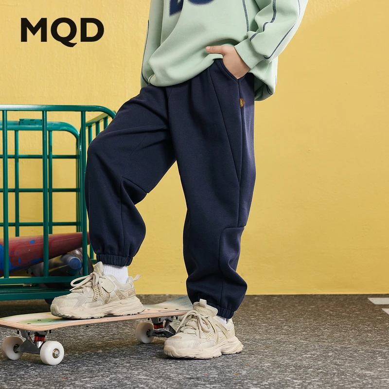 MQD童装男童25春新款学院风中大童工装裤子休闲裤9651W1602