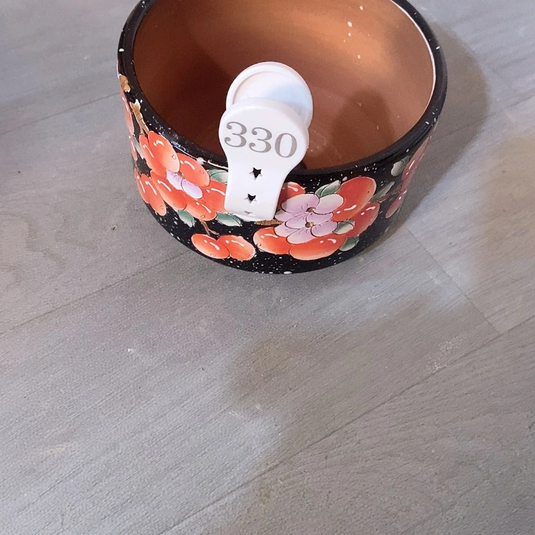 紫砂花盆?****?红陶手绘花盆