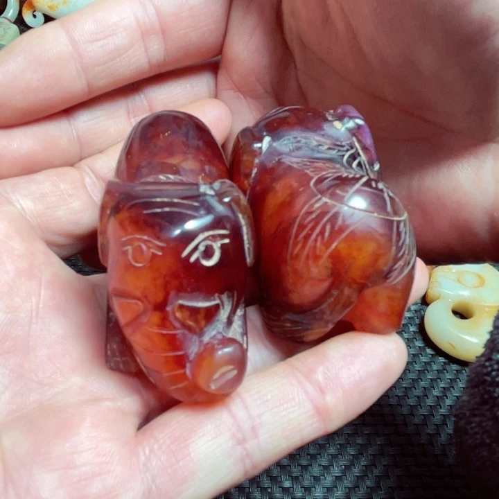 滴血莲花菩提把件扮**虎