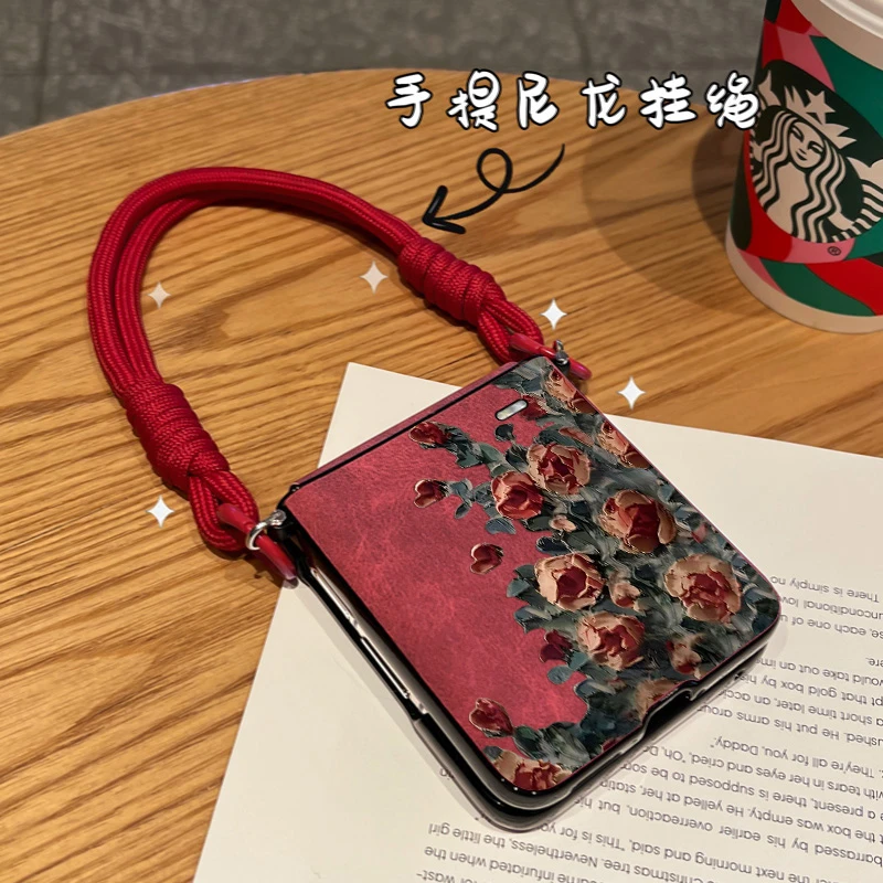 油画熊适用于荣耀magicVFlip2手机壳新年限定高级防摔耐脏新款