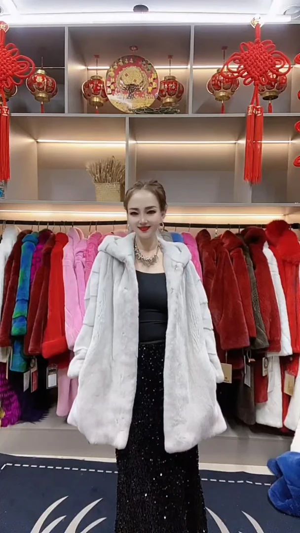 2025新款进口天鹅绒整貂貂皮大衣女水貂皮草外套连帽中长款年轻款