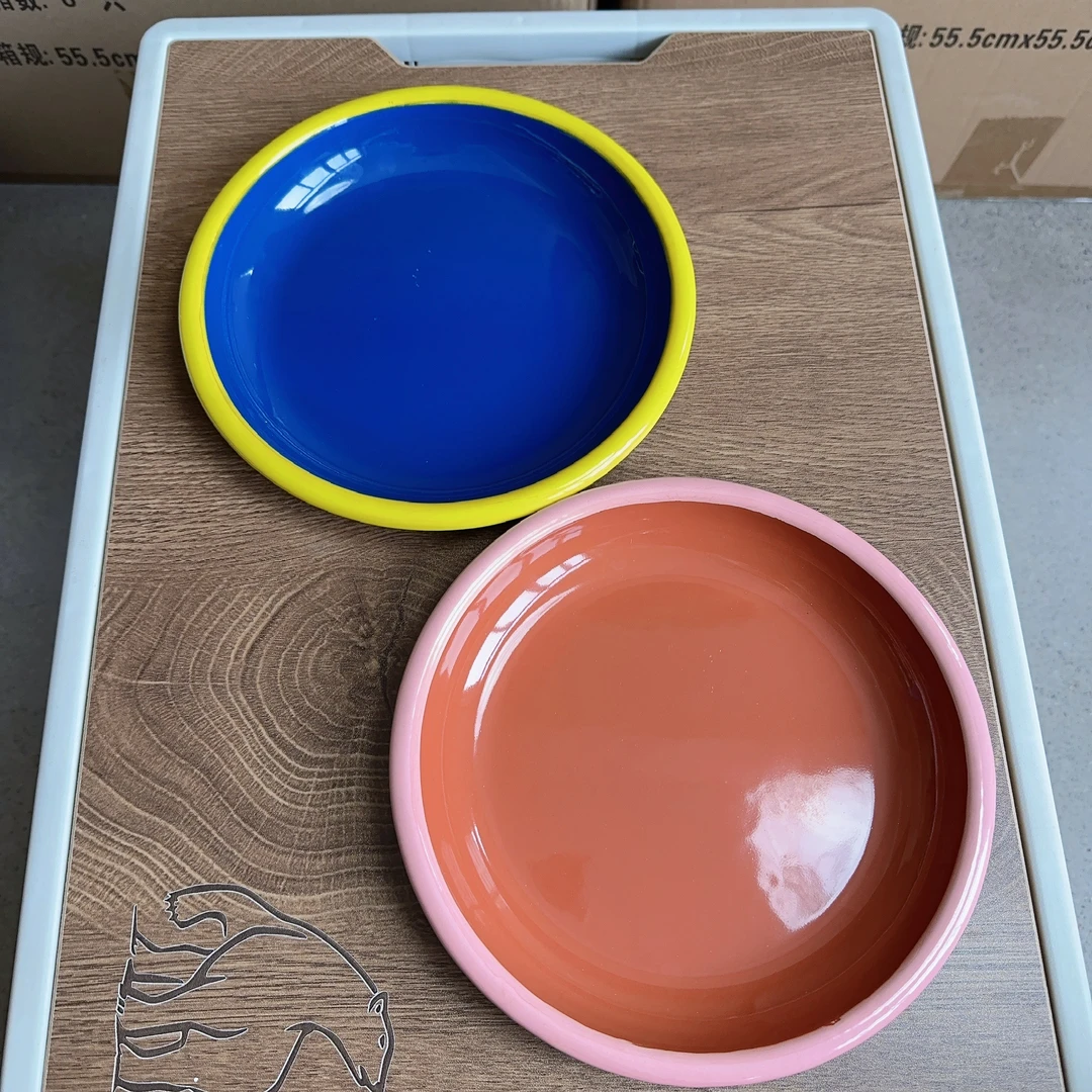 土耳其bornn撞色沙拉盘早餐盘露营盘