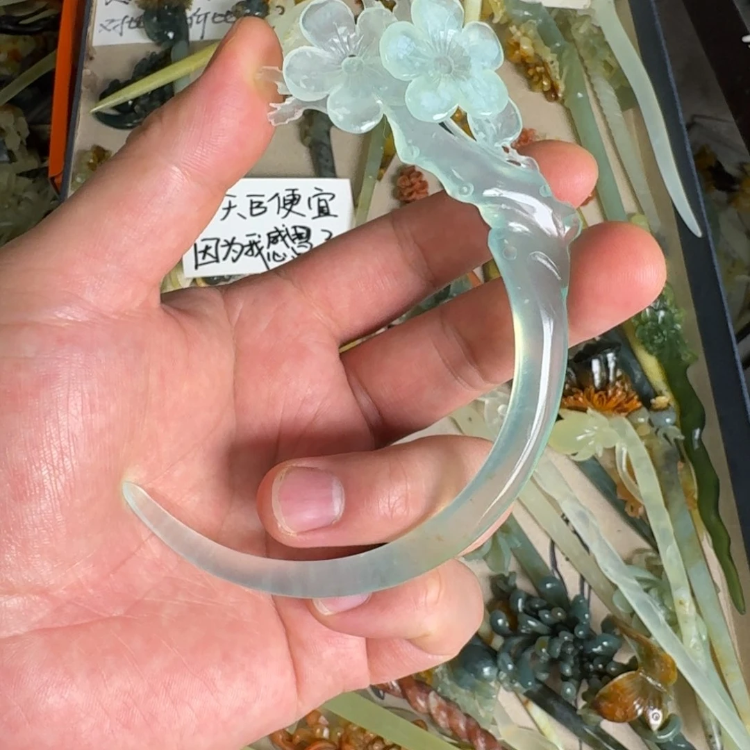 岫玉发饰未镶嵌雪**至