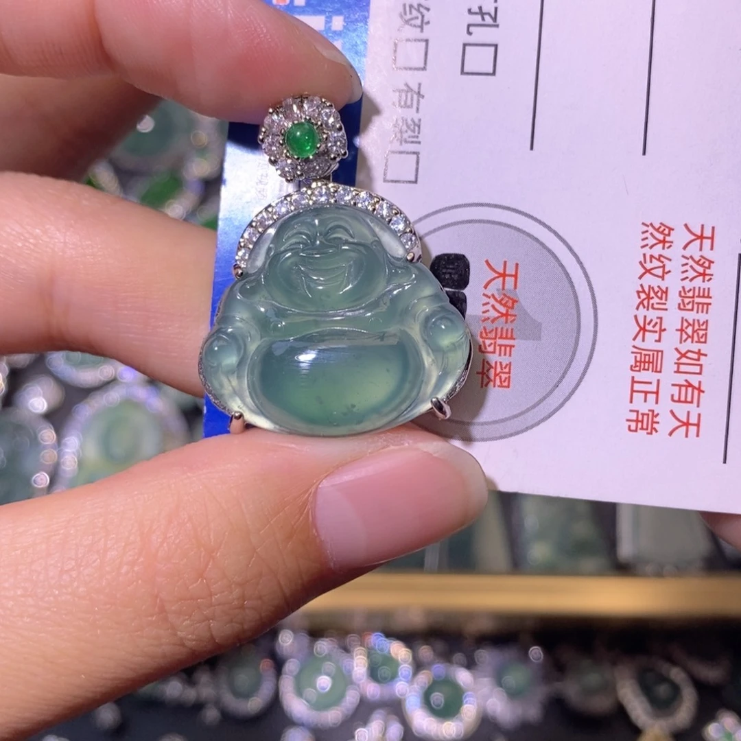 翡翠未镶嵌颈饰天然
