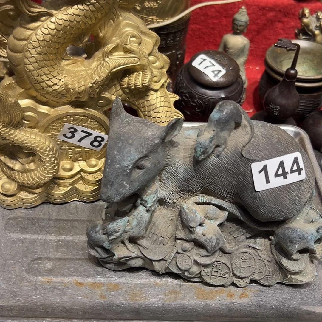 悟***空黄铜摆件，文房摆件