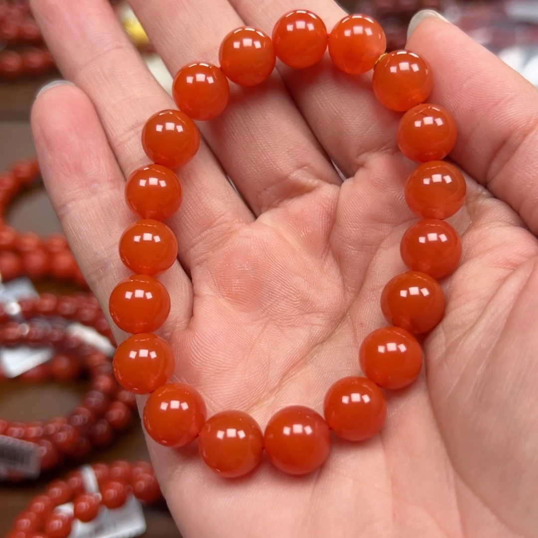 南红玛瑙未镶嵌手链保山料原矿10m典藏版