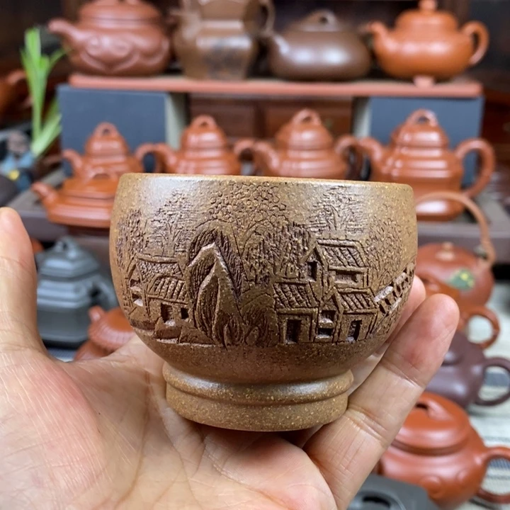 紫砂茶壶主人杯200cc原矿粗砂降坡泥特价