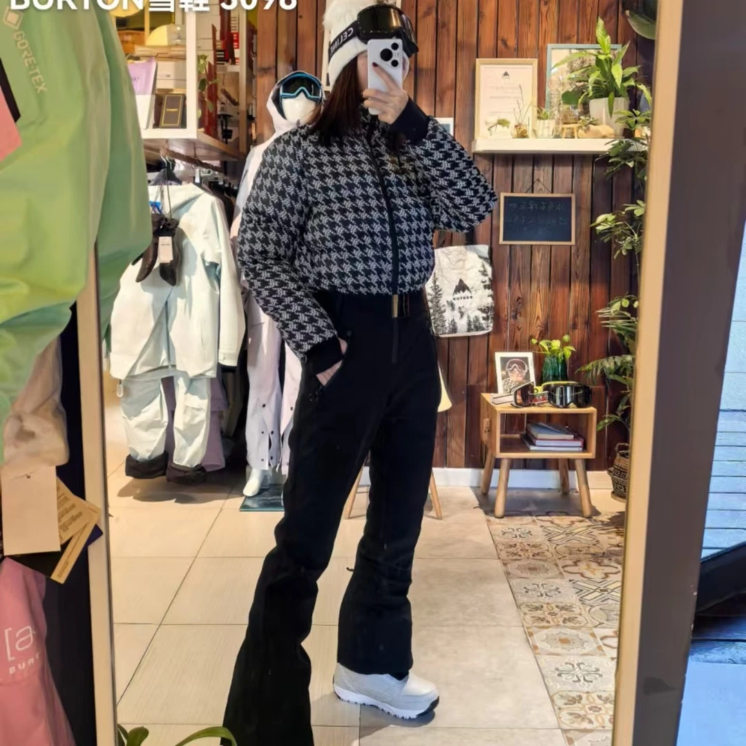 法国进口奢华高端 女款连体滑雪服 防风防水保暖