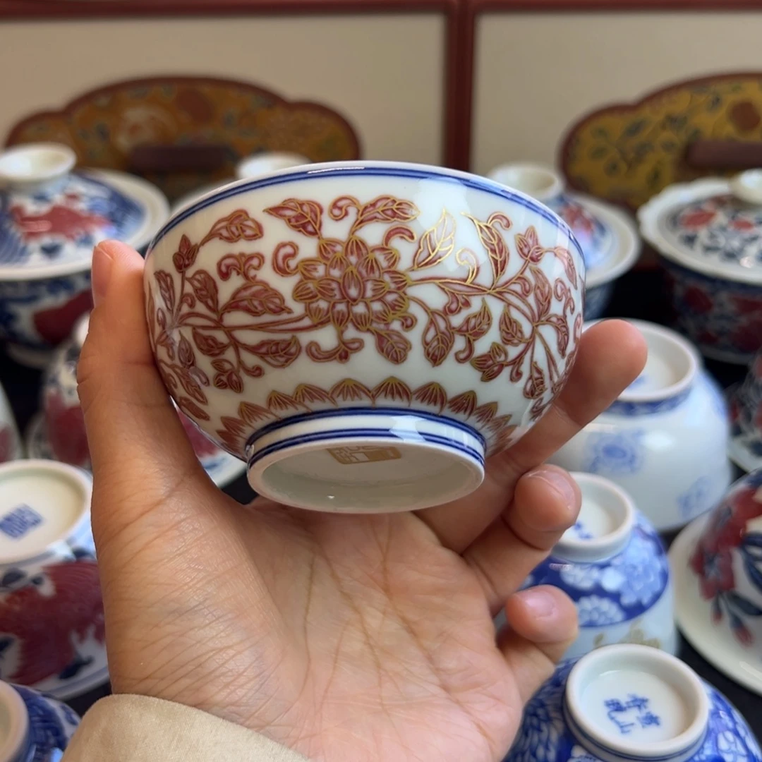 非遗袁方华描金缠枝莲