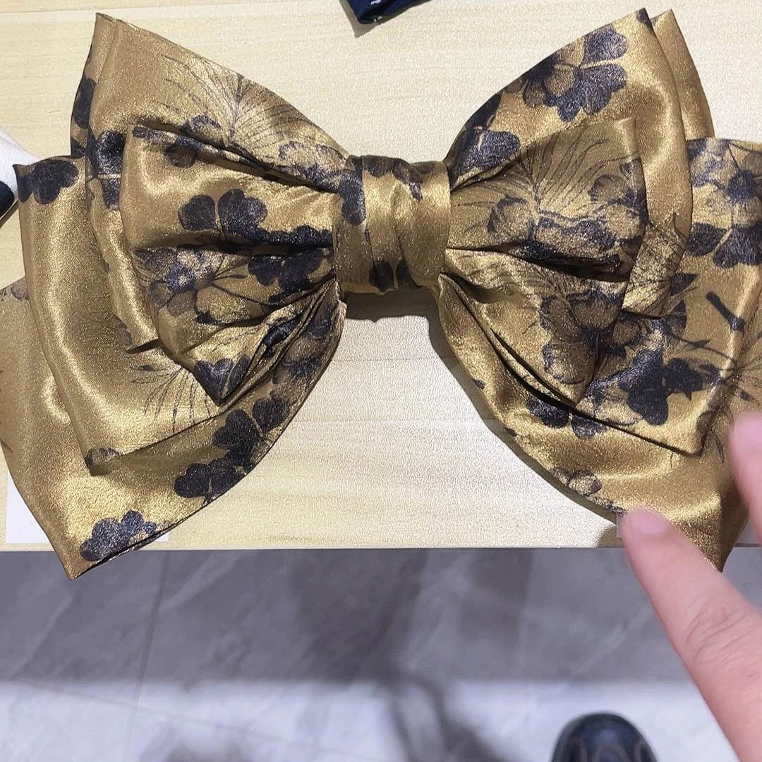 皮质铁合金蝴蝶结发夹