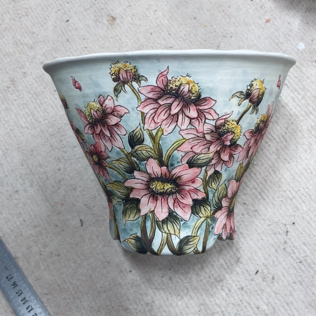 紫砂花盆范*明陶瓷多肉花盆精品