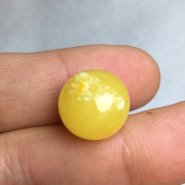 有瑕疵蜜蜡墩子老型珠约14.9×11.7mm有裂有冰介意慎拍天然保真