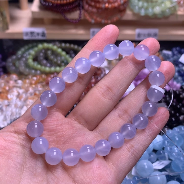 未镶嵌手串水晶9.5蓝玉髓