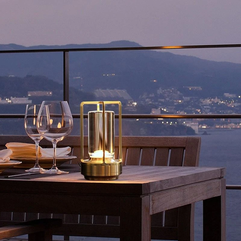 西餐厅吧台简约清吧酒桌氛围灯复古工业风咖啡厅充电露营床头台灯