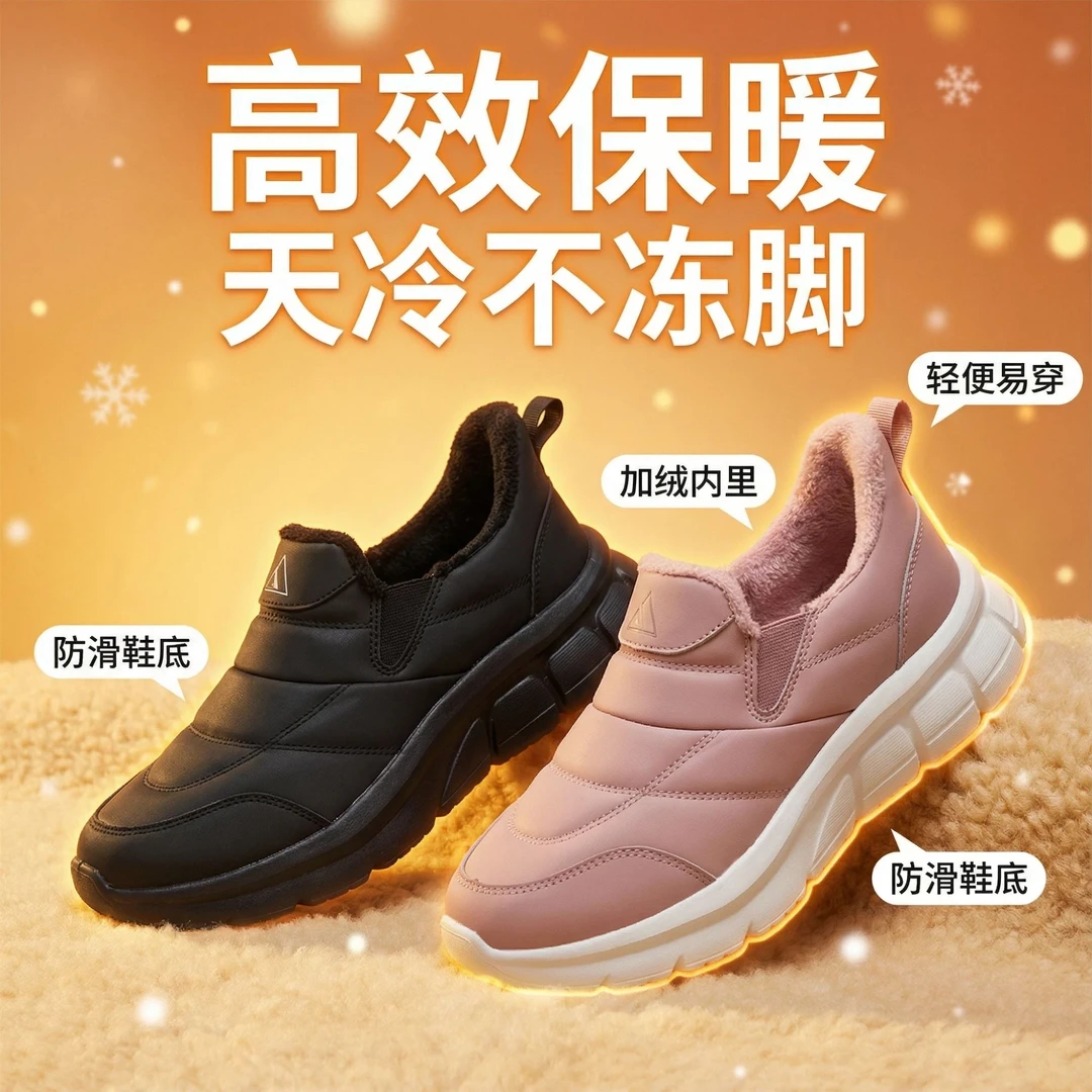 足力健冬季舒适轻便保暖鞋25932013F