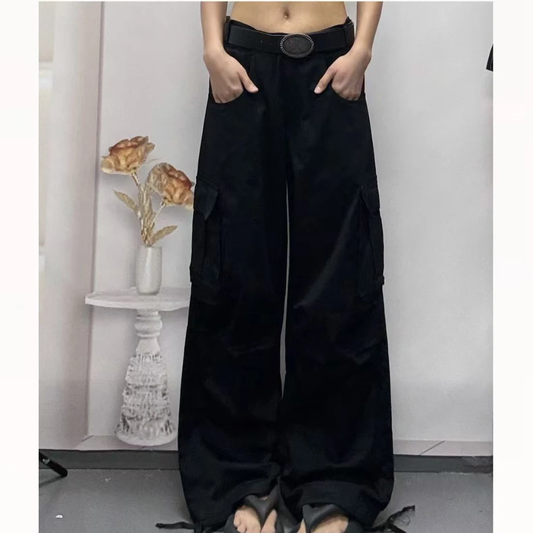 【经典00】黑色工装裤女