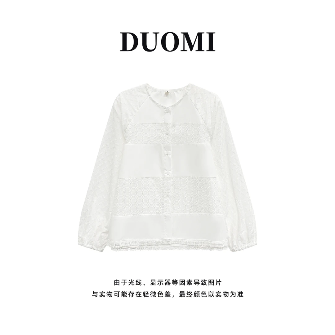 DUOMI】春季新款百搭时尚韩版小众设计风格上衣Q60221