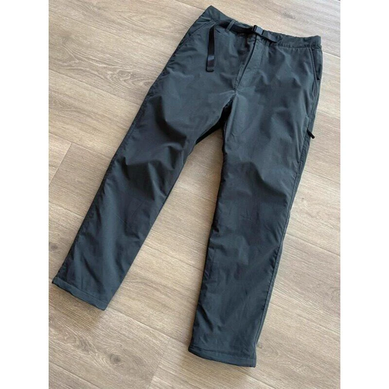 深灰色软壳冲锋裤男款春季美式侧拉链工装裤子百搭防风防水直筒裤