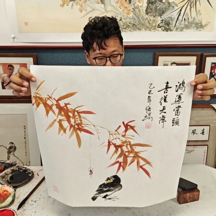 国画贾海瑞老师现场定制