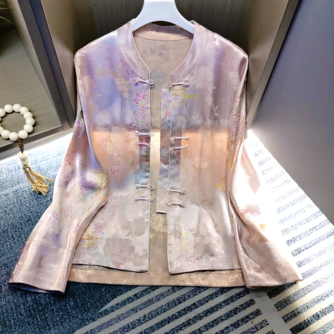 【玉瑶】春夏新款中式气质百搭复古提花上衣外套6688