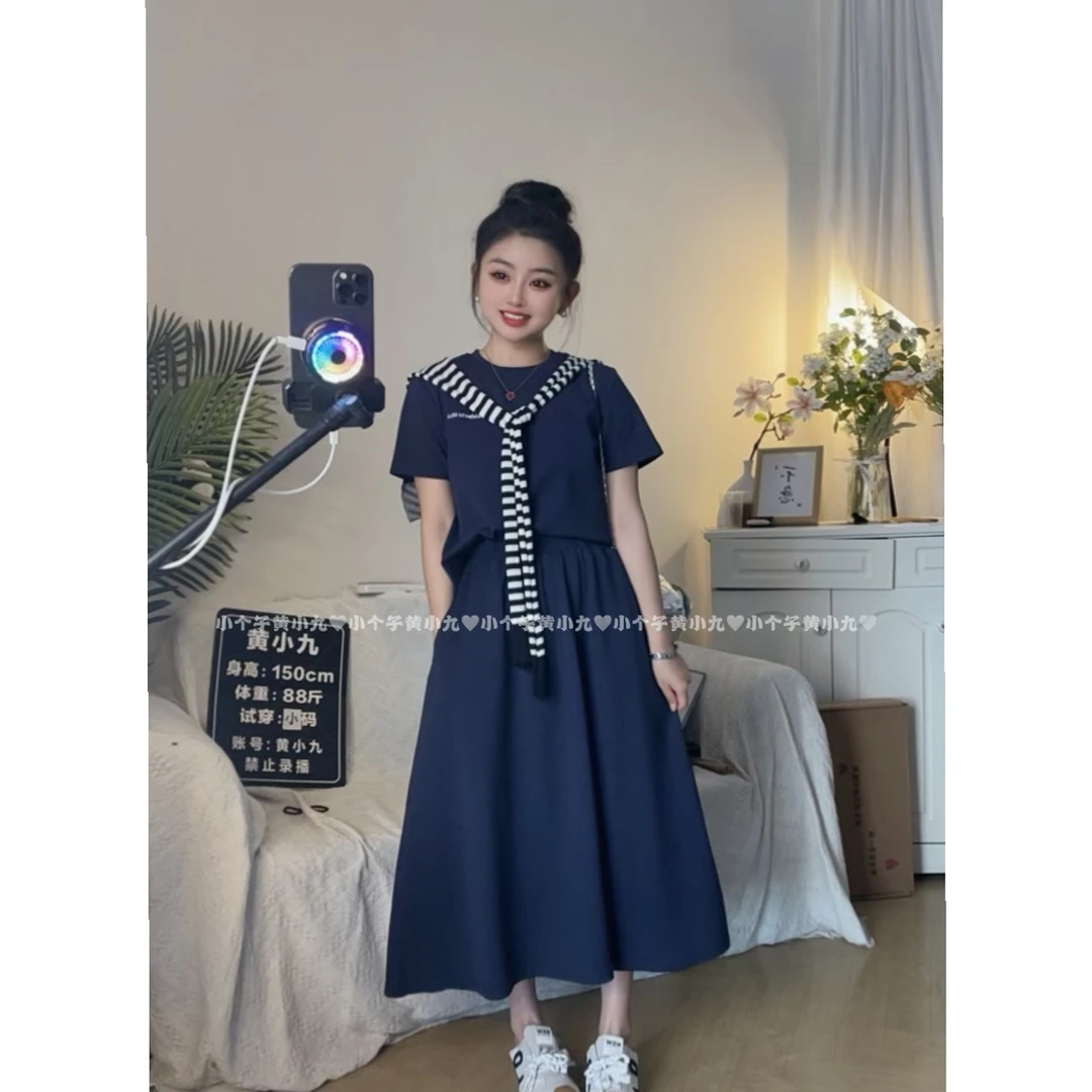 5103小个子夏装三件套装女披肩搭配一整套超火时尚减龄显瘦洋气