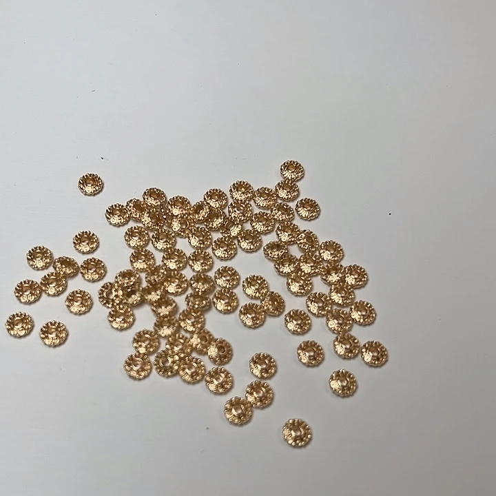 玛瑙/玉髓合金珠宝半成品W361。4mm花托隔片手工DIY必备拍一发100