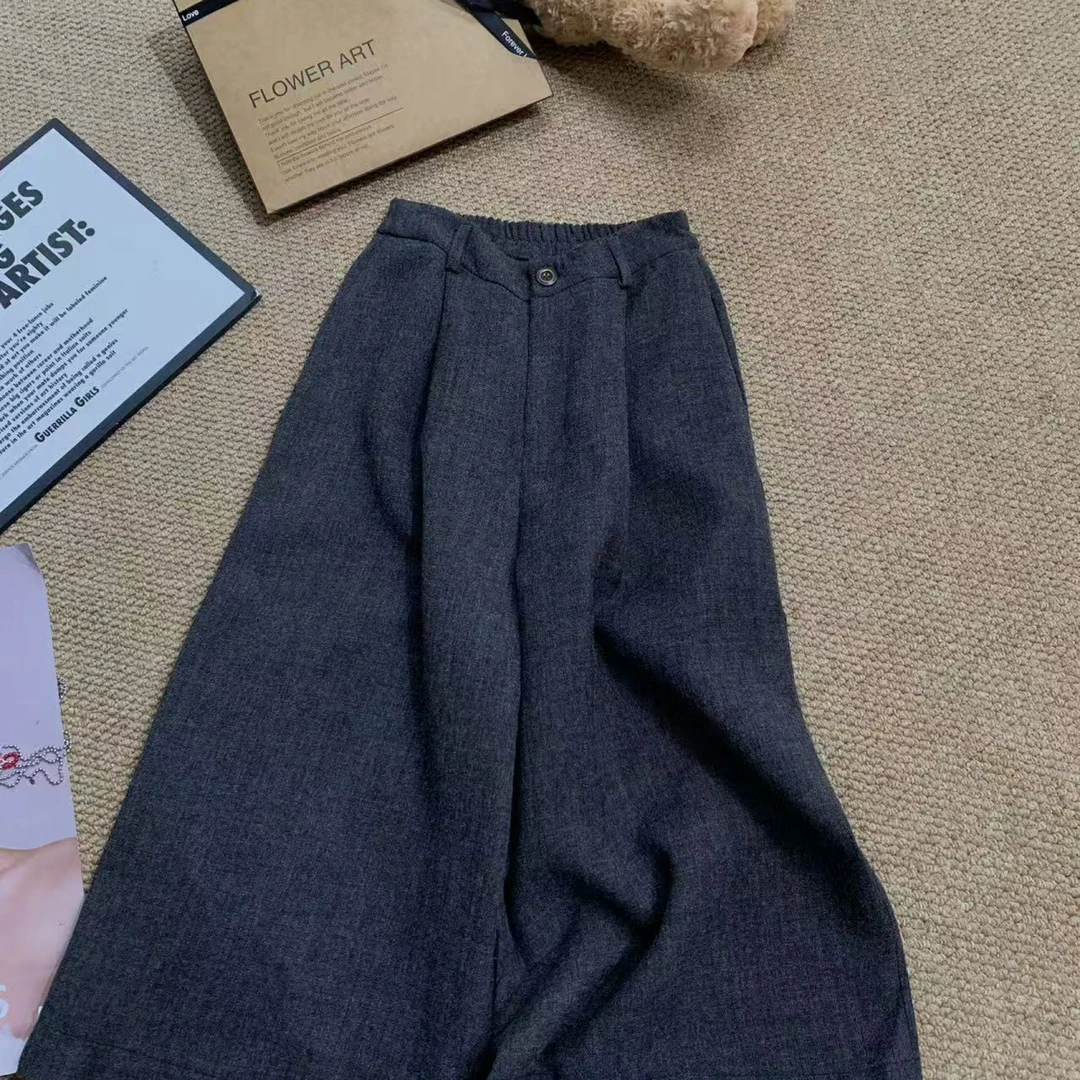 『雨美 Show』820灰色韩版休闲百搭七分裤