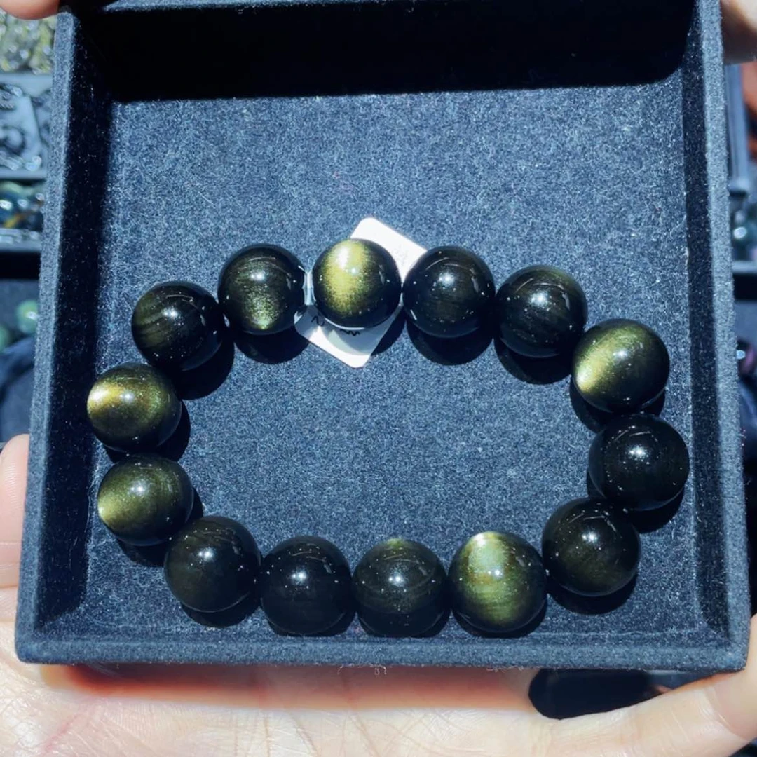 【闪购商品】黑曜岩手链未镶嵌大*