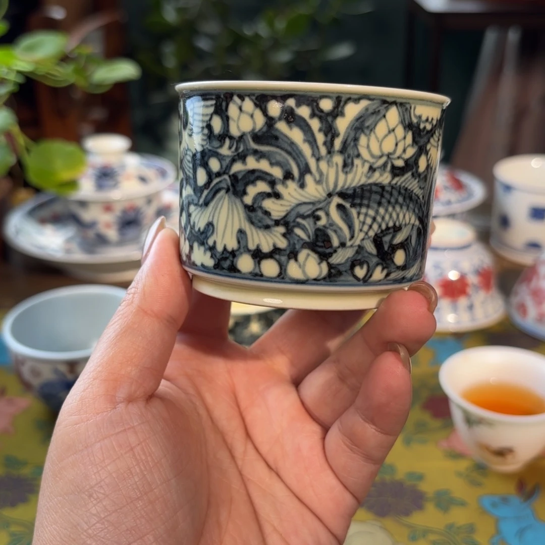 孤品福利青花手绘二号釉一路