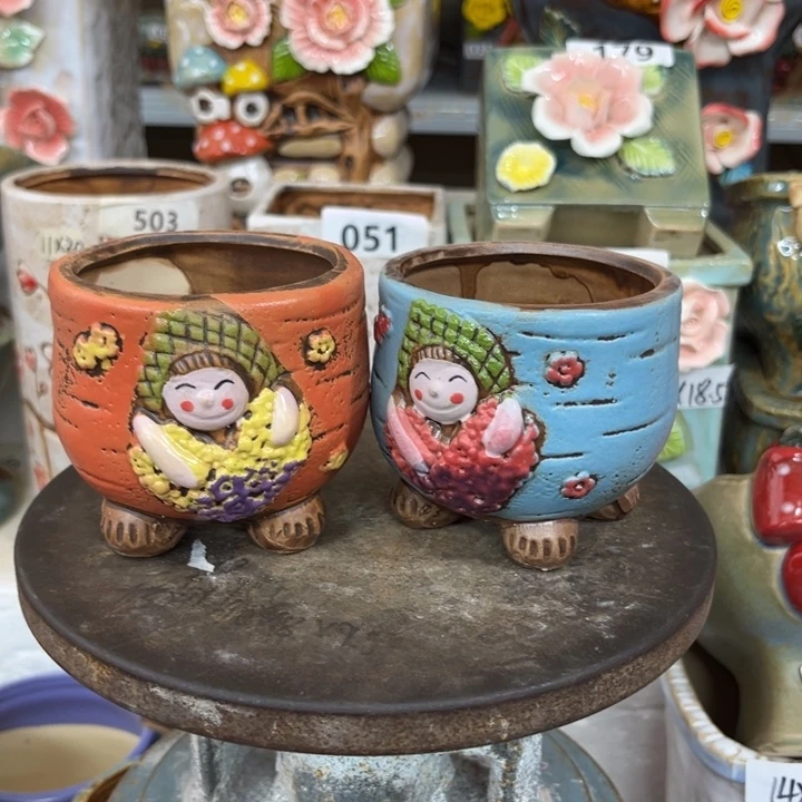 紫砂花盆粗陶材质多肉花盆