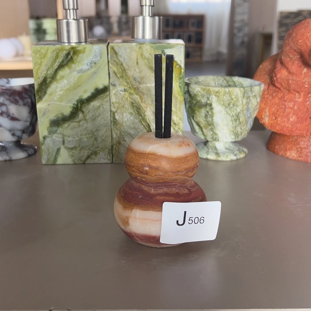 石材J506七彩玉洞香薰瓶