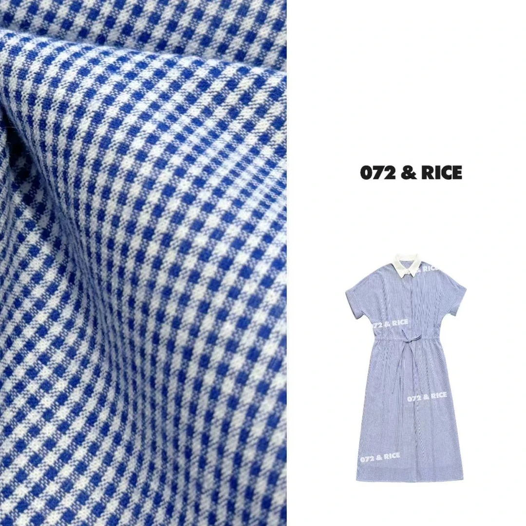 072 & RICE【禾欢裙】 夏季休闲翻领收腰短袖连衣裙 A-32MHG1472