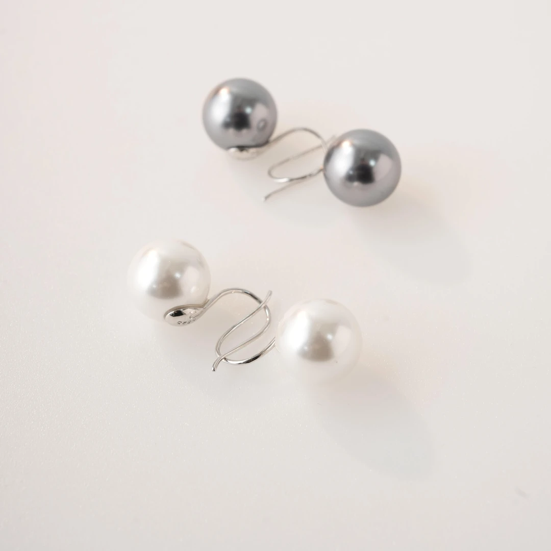 非金属仿珍珠耳饰 西子/14mm高级感极简款耳钉耳环耳饰/SSXY0002