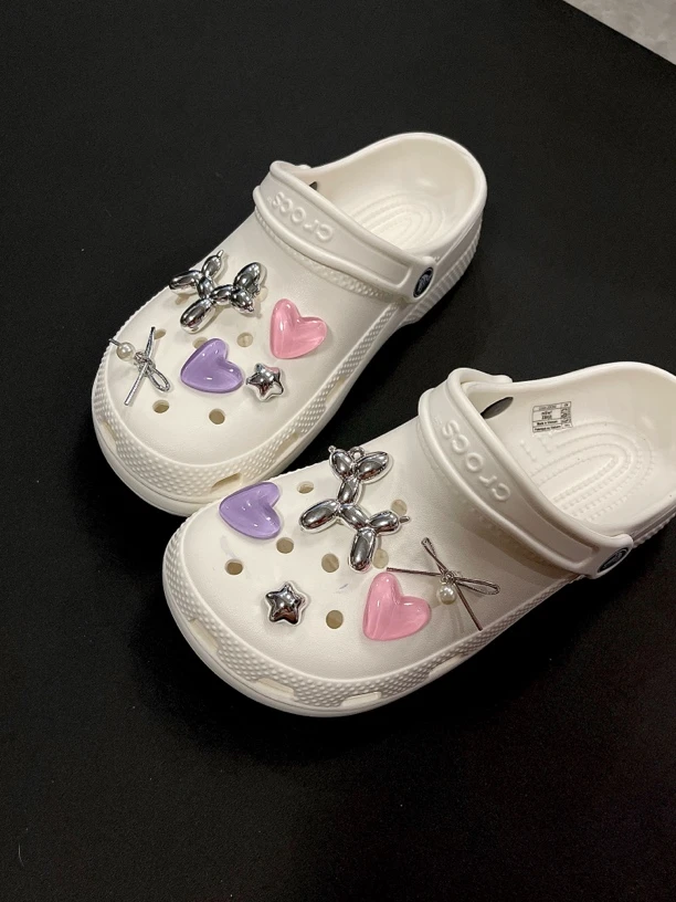 原创「假日」洞洞鞋鞋花小众冰透配饰鞋扣diy适配crocs不含鞋