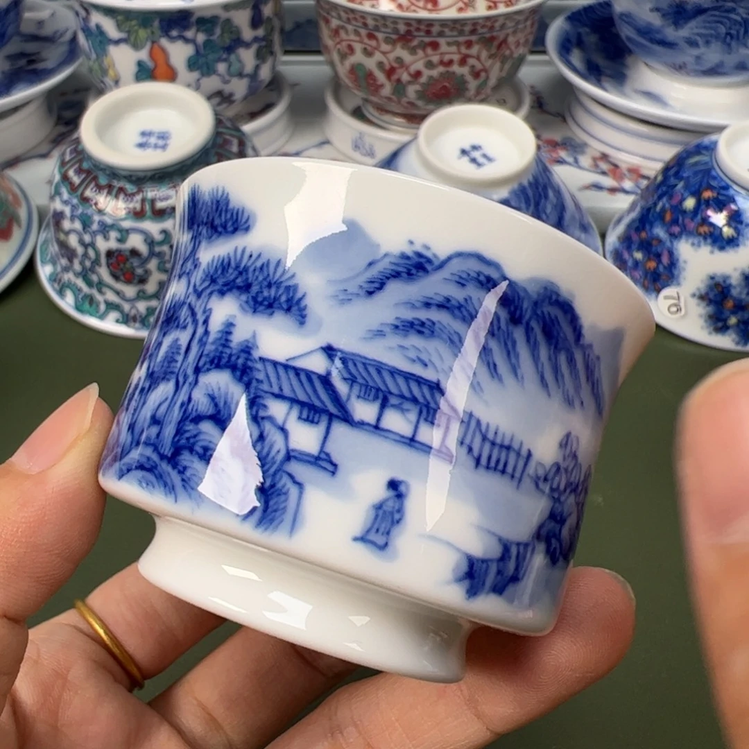 陶瓷景德镇纯手工纯手绘茶具木木75