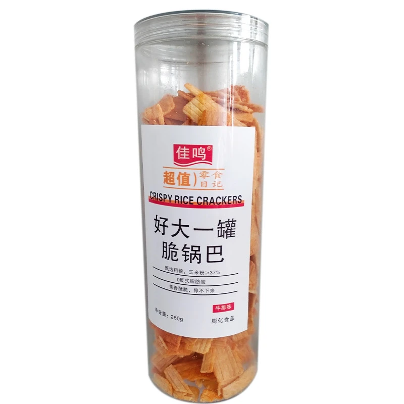好大一罐脆锅巴虾片膨化零食品