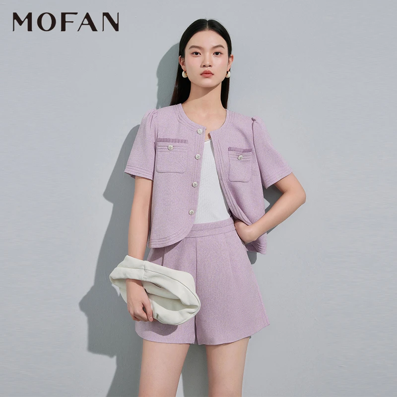 【丽公主专属】MOFAN摩凡春新款米色短外套MBW372519