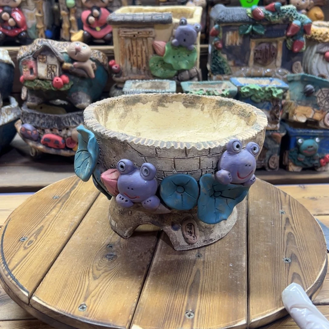 红陶嘻哈多肉花盆